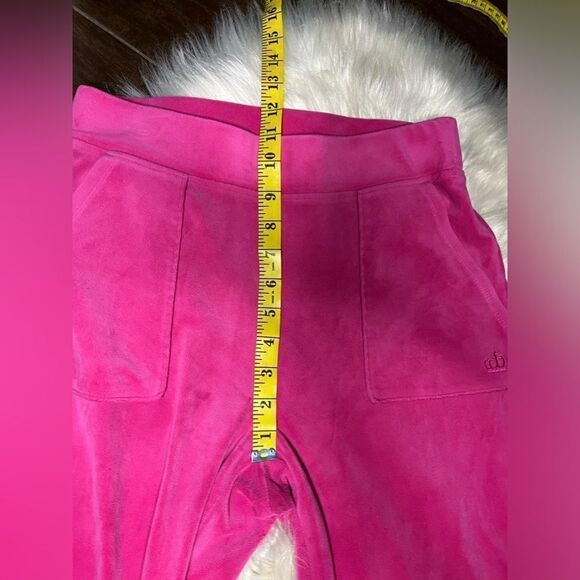 Juicy by Juicy Couture pink velour track pants sz small - Picture 8 of 9